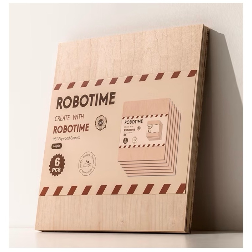 6-Pack Laser Wood Sheets 12 x 12 x 1/8 in. Birch  Plywood for Laser Cutting. New